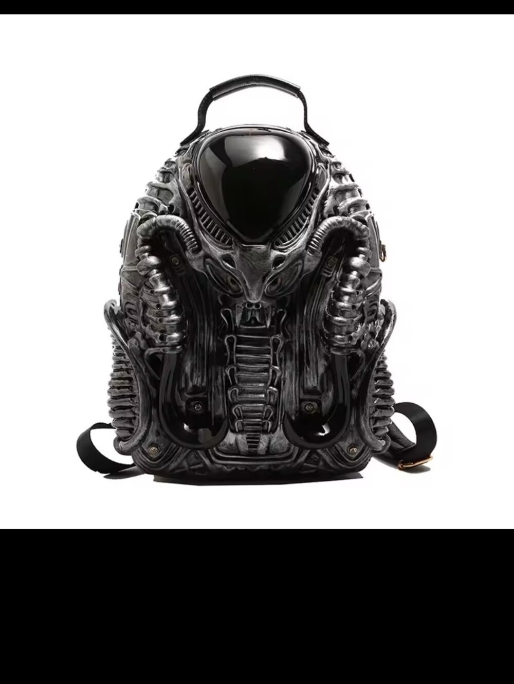 Alien Xenomorph HR Giger Inspired Black Cosplay Backpack Bag Halloween